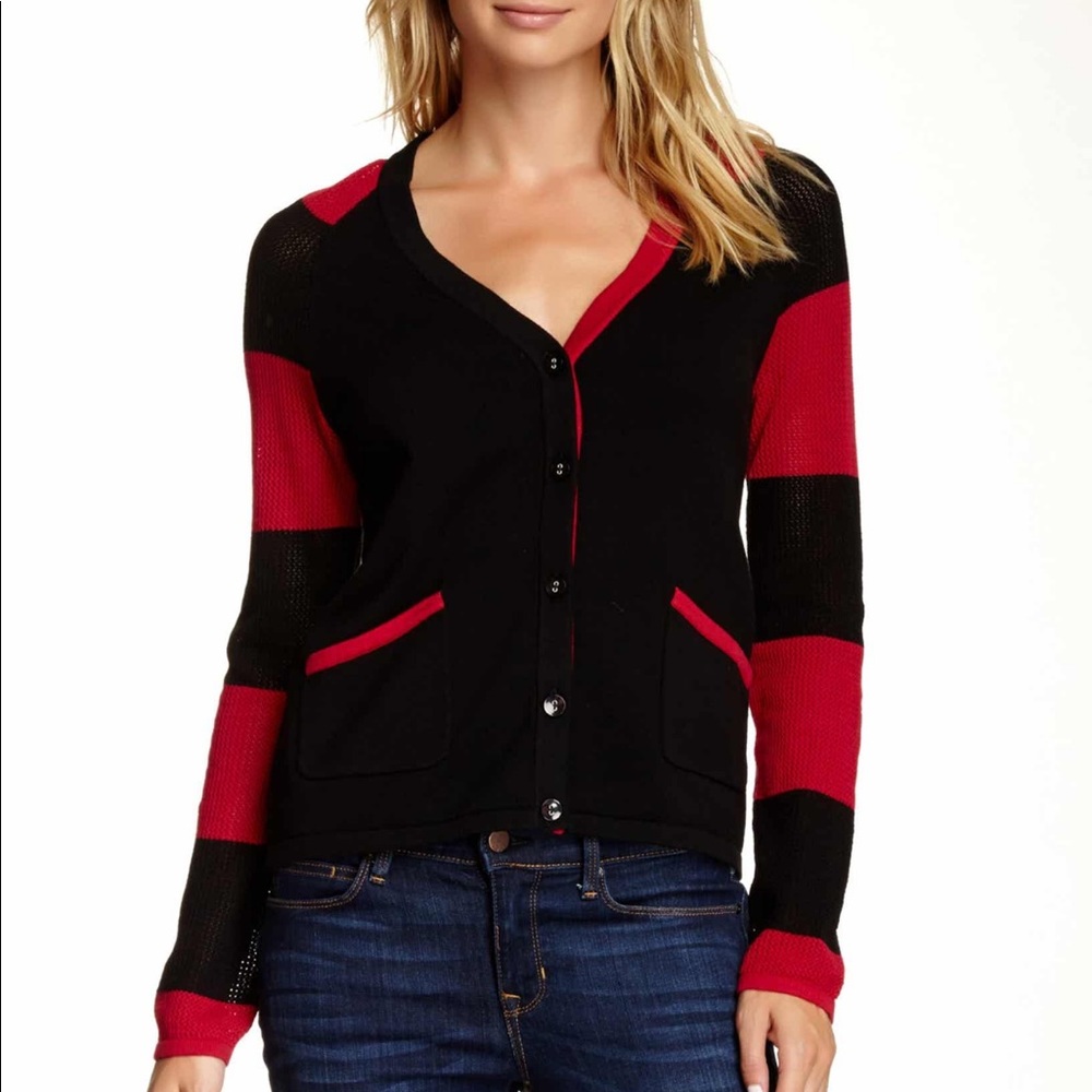 🔥🔥Joan Vass Long Sleeve Stripe Cardigan.